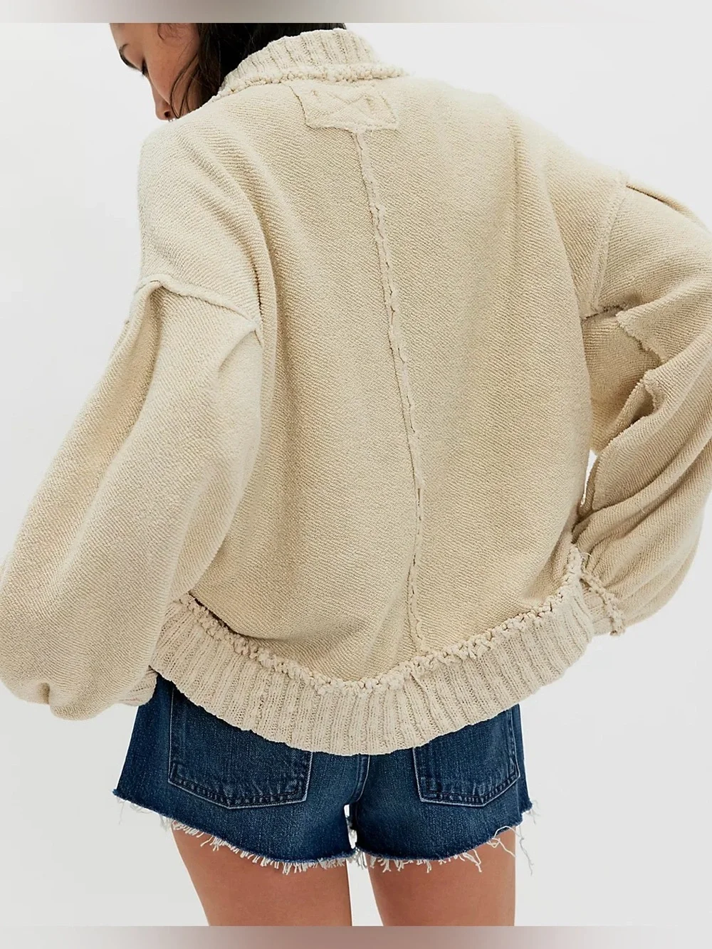 NWOT Free People We The Free Cute In This Cardi - Tea Ivory Cream - XS